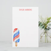 Waterverf Gepersonaliseerde schrijfkunst Briefpapier (Staand voorkant)