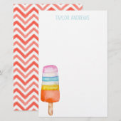 Waterverf Gepersonaliseerde schrijfkunst Briefpapier (Voorkant / Achterkant)