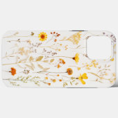 Waterverf geperste gedroogde wilde bloemen Case-Mate iPhone case (Achterkant (horizontaal))