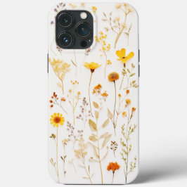 Waterverf geperste gedroogde wilde bloemen Case-Mate iPhone case