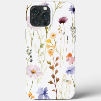 Waterverf geperste gedroogde wilde bloemen Case-Mate iPhone case