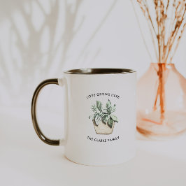 Waterverf Gepotde Plant Persoonlijke Koffiemok Mok