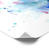 Waterverf geranium in terracotta pot poster (Hoek)