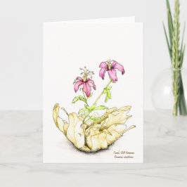 Waterverf geranium wilde bloem blanco binnenkant kaart