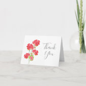 Waterverf Geraniumns Stems Bedankkaart (Voorkant)