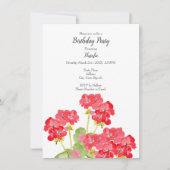 Waterverf Geraniums 2 Kaart (Voorkant)