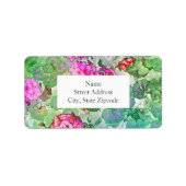 Waterverf Geraniums Label (Voorkant)