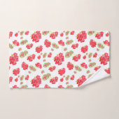Waterverf Geraniums Pattern Bad Handdoek (Handdoek)