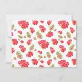 Waterverf Geraniums Pattern Bedankkaart (Achterkant)