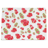Waterverf Geraniums Pattern Groot Cadeauzakje (Voorkant)