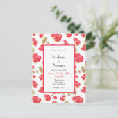 Waterverf Geraniums Pattern Kaart (Staand voorkant)