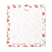 Waterverf Geraniums Pattern Notitieblok (Voorkant)