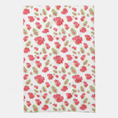 Waterverf Geraniums Pattern Theedoek (Verticaal)