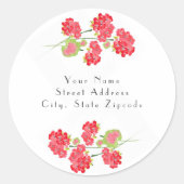 Waterverf Geraniums Stems labels (Voorkant)