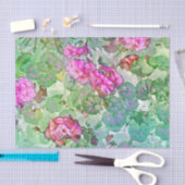 Waterverf Geraniums Tissuepapier (Craft)