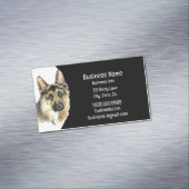 Waterverf German Shepherd Dog Animal Pet Business Magnetisch Visitekaartje (Voorbeeld)