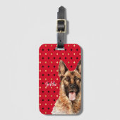 Waterverf German Shepherd Dog Personalized Bagagelabel (Voorkant (verticaal))
