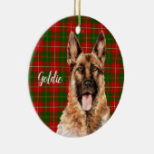 Waterverf German Shepherd Dog Personalized Keramisch Ornament (Rechts)