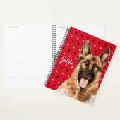 Waterverf German Shepherd Dog Personalized Planner (Display)
