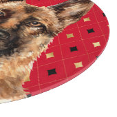 Waterverf German Shepherd Dog Personalized Snijplank (Hoek)