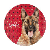 Waterverf German Shepherd Dog Personalized