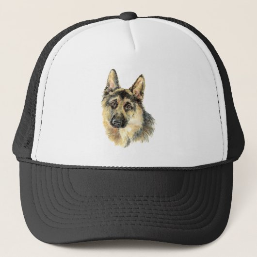 Waterverf German Shepherd Dog Pet Animal Natuur (Voorkant)
