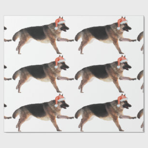 Waterverf German Shepherd Holiday Cadeaupapier