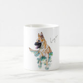 Waterverf German Shepherd Malinois Personalized Koffiemok (Center)