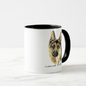 Waterverf German Shepherd Pet Dog Animal Mok (Voorkant rechts)