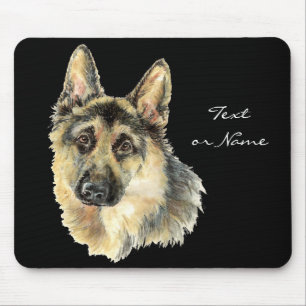 Waterverf German Shepherd Pet Dog Animal Muismat