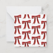 Waterverf geruite lint krans kerst behuizing notitiekaartje (Achterkant)