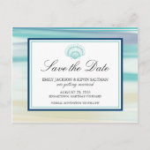 Waterverf Geschikt Shell sparen de Datum Aankondigingskaart (Voorkant)