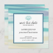 Waterverf Geschikt Shell sparen de Datum Save The Date (Voorkant / Achterkant)