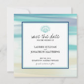 Waterverf Geschikt Shell sparen de Datum Save The Date (Voorkant)