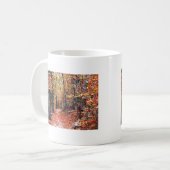 Waterverf geschilde herfst bos koffiemok (Voorkant links)