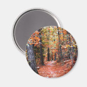 Waterverf geschilde herfst bos magneet (Voorkant / Achterkant)