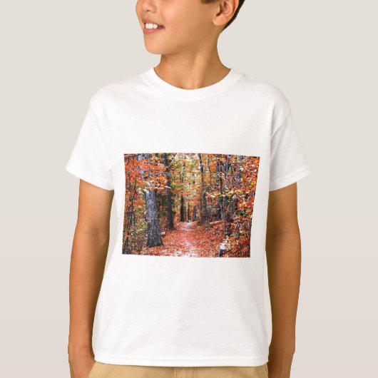 Waterverf geschilde herfst bos t-shirt (Voorkant)