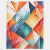 Waterverf geschilderd Abstract geometrisch patroon Fleece Deken (Voorkant)