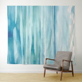 Waterverf geschilderd blauw water oceaan hemel scè wandkleed (In Situ (horizontaal))