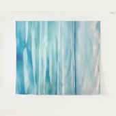 Waterverf geschilderd blauw water oceaan hemel scè wandkleed (Voorkant (horizontaal))