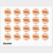 Waterverf geschilderd dank u bruiloft kunstenaar ronde sticker (Vel)
