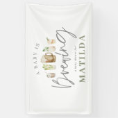 waterverf geschilderd drinken baby shower partij spandoek (Verticaal)