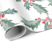 Waterverf, geschilderd kerstcadeaupapier cadeaupapier (Rol Hoek)