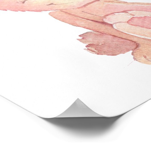 Waterverf geschilderd konijn poster (Hoek)