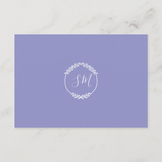 Waterverf geschilderd Paarse bladeren bruiloft rec Informatiekaartje (Achterkant)