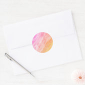 Waterverf geschilderd pastel ronde sticker (Envelop)