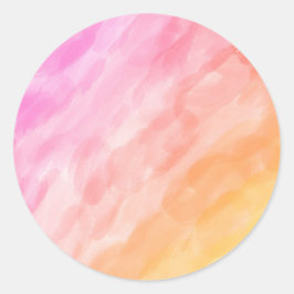 Waterverf geschilderd pastel ronde sticker