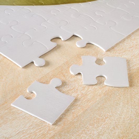 Waterverf geschilderd Sinaasappel leliebloem Legpuzzel (Zijkant)