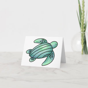waterverf geschilderd zeeen schildpad cartoon blau