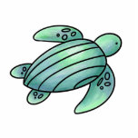 waterverf geschilderd zeeen schildpad cartoon blau fotobeeldje ornament<br><div class="desc">Waterverf geschilderde zeeen schildpad. Is hij niet de schattigste?</div>